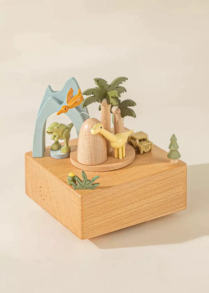Wooden Music Box - Dinosaures World