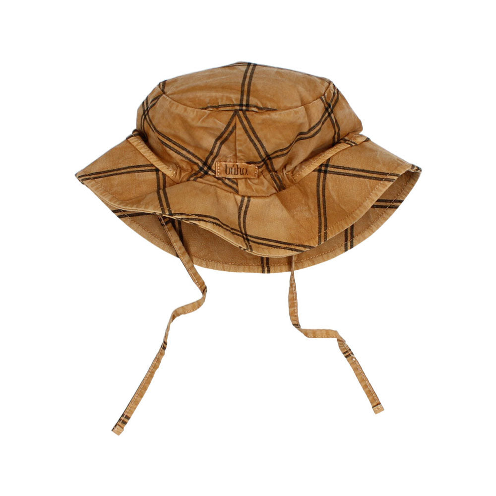 Baby Check Bob Hat - Brown Sugar