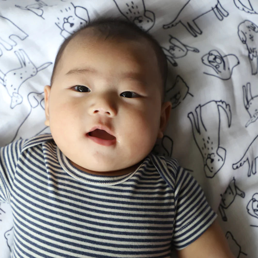 Organic Short Sleeve Bodysuit - Stripe