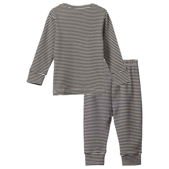 Long Sleeve Pajama Set - Navy Stripe