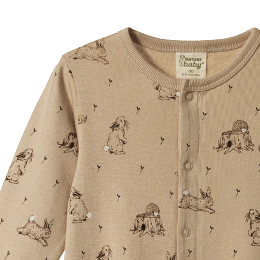 Cotton Stretch & Grow - Forest Friends Print
