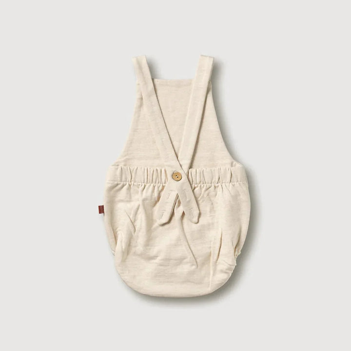 Organic Strap Romper -  Oatmeal Melange
