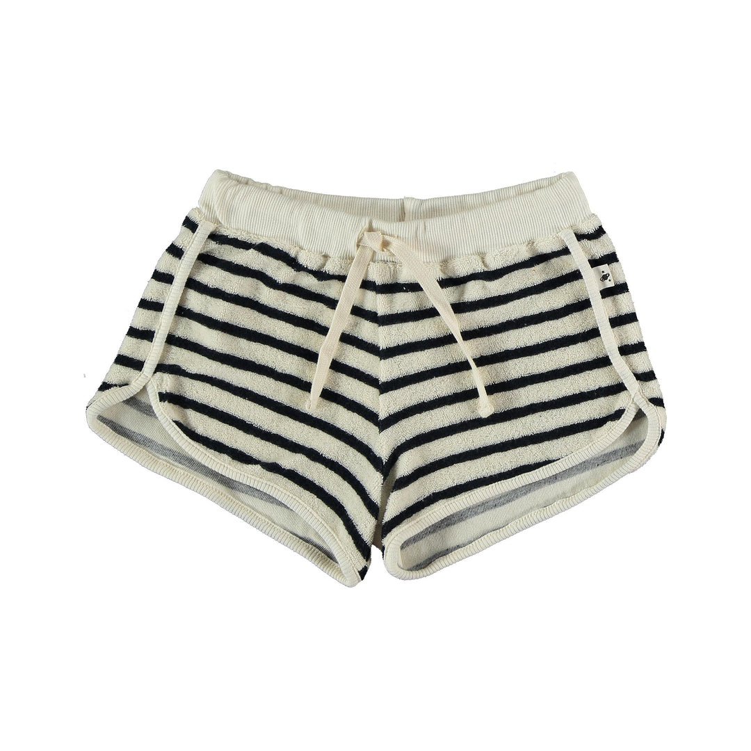 Kids Organic Cotton Toweling Shorts - Dark Blue