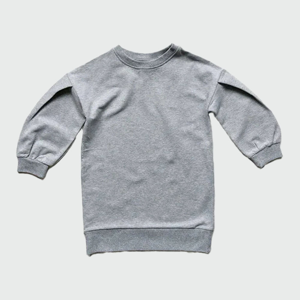 The Oversized Fleece Dress - Gray Melange