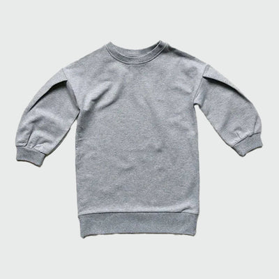 The Oversized Fleece Dress - Gray Melange
