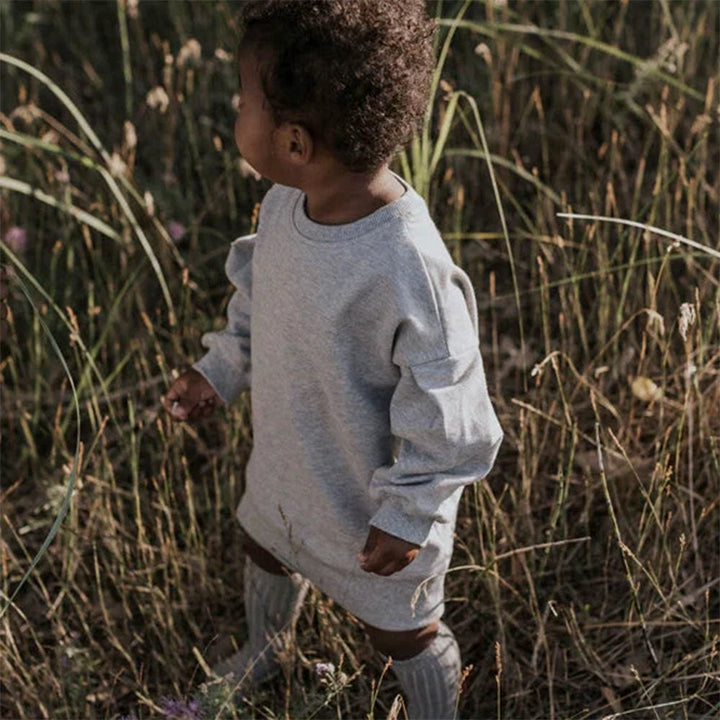 The Oversized Fleece Dress - Gray Melange