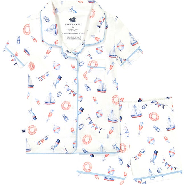 Short Sleeve Classic PJs - Nautical Print