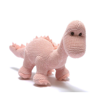 Knitted Organic Cotton Pink Seahorse