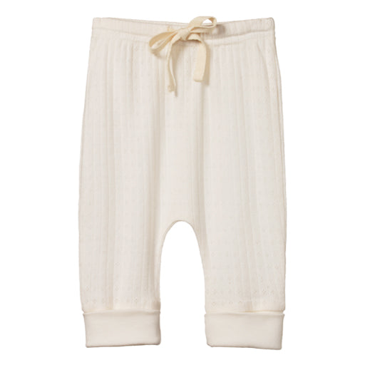 Pointelle Drawstring Pants - Natural