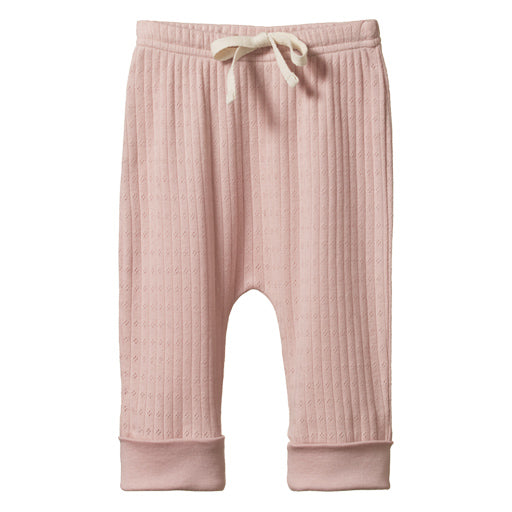 Pointelle Drawstring Pants - Rose Bud