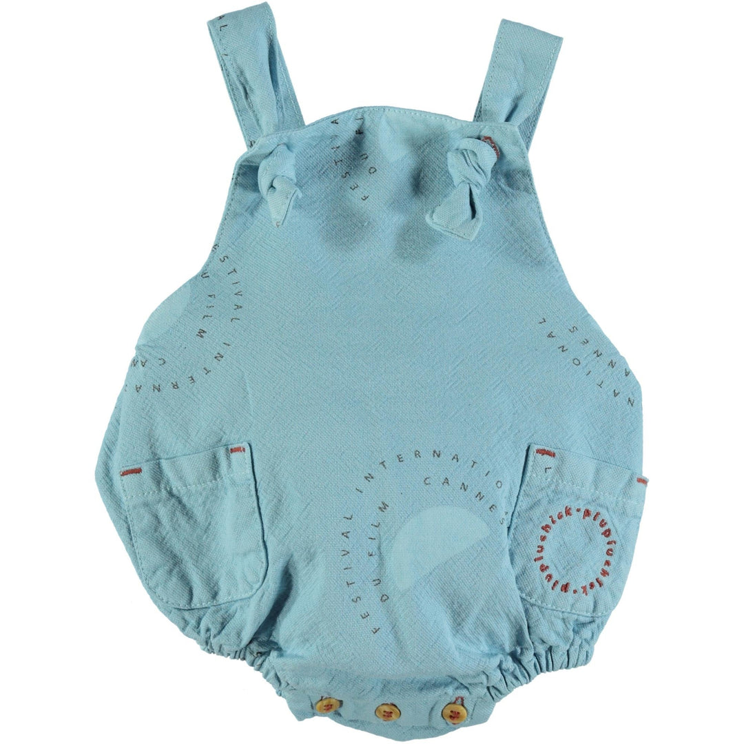 Baby Romper w/Knots Blue w/"Festival" All Over