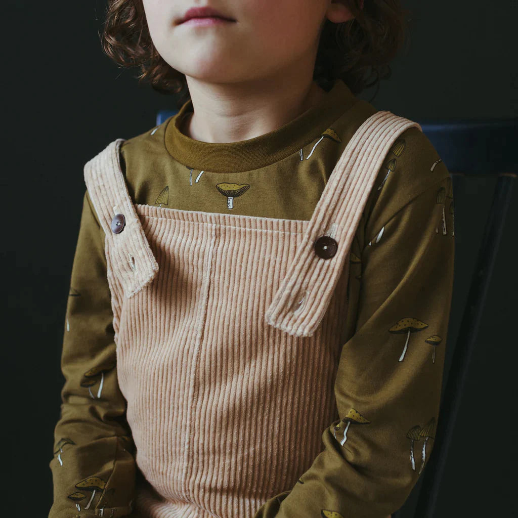 Organic Long Sleeve Top - AOP Mushroom