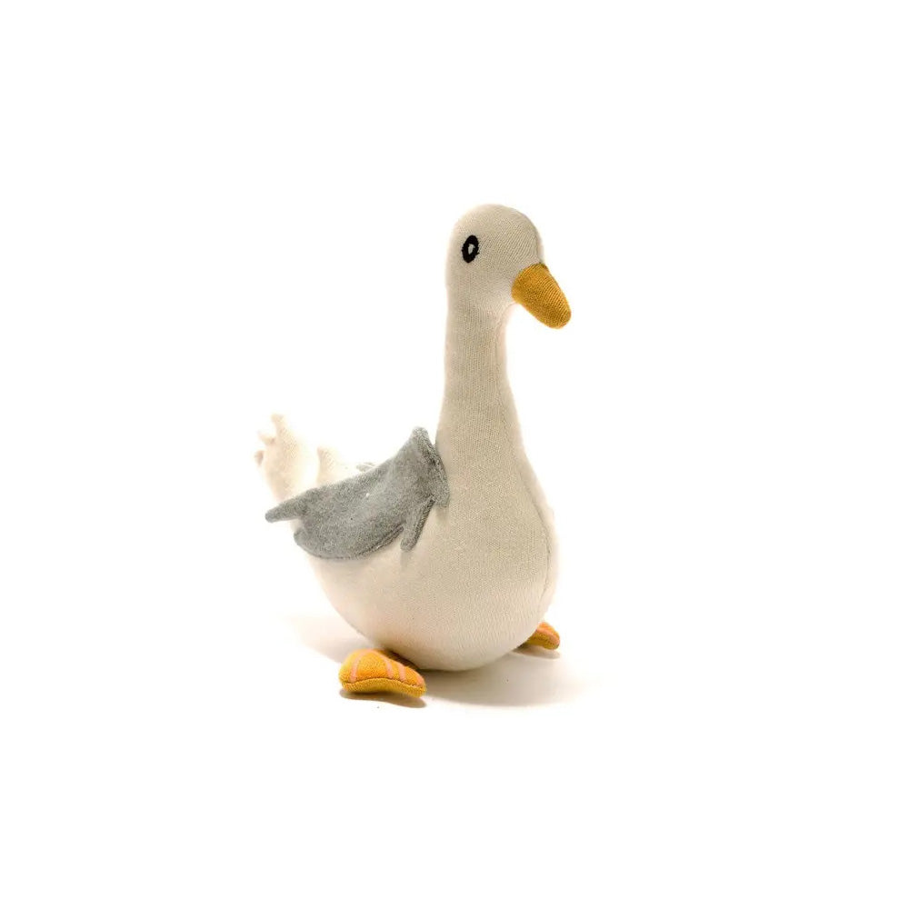 Knitted Organic Cotton Seagull Plush Toy