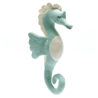Knitted Organic Cotton Sea Green Seahorse
