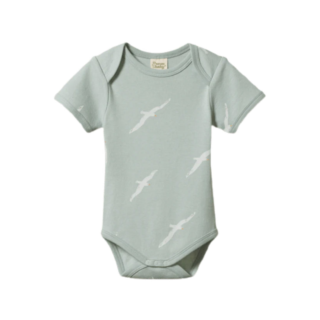 Short Sleeve Bodysuit - Flying Albatross Print
