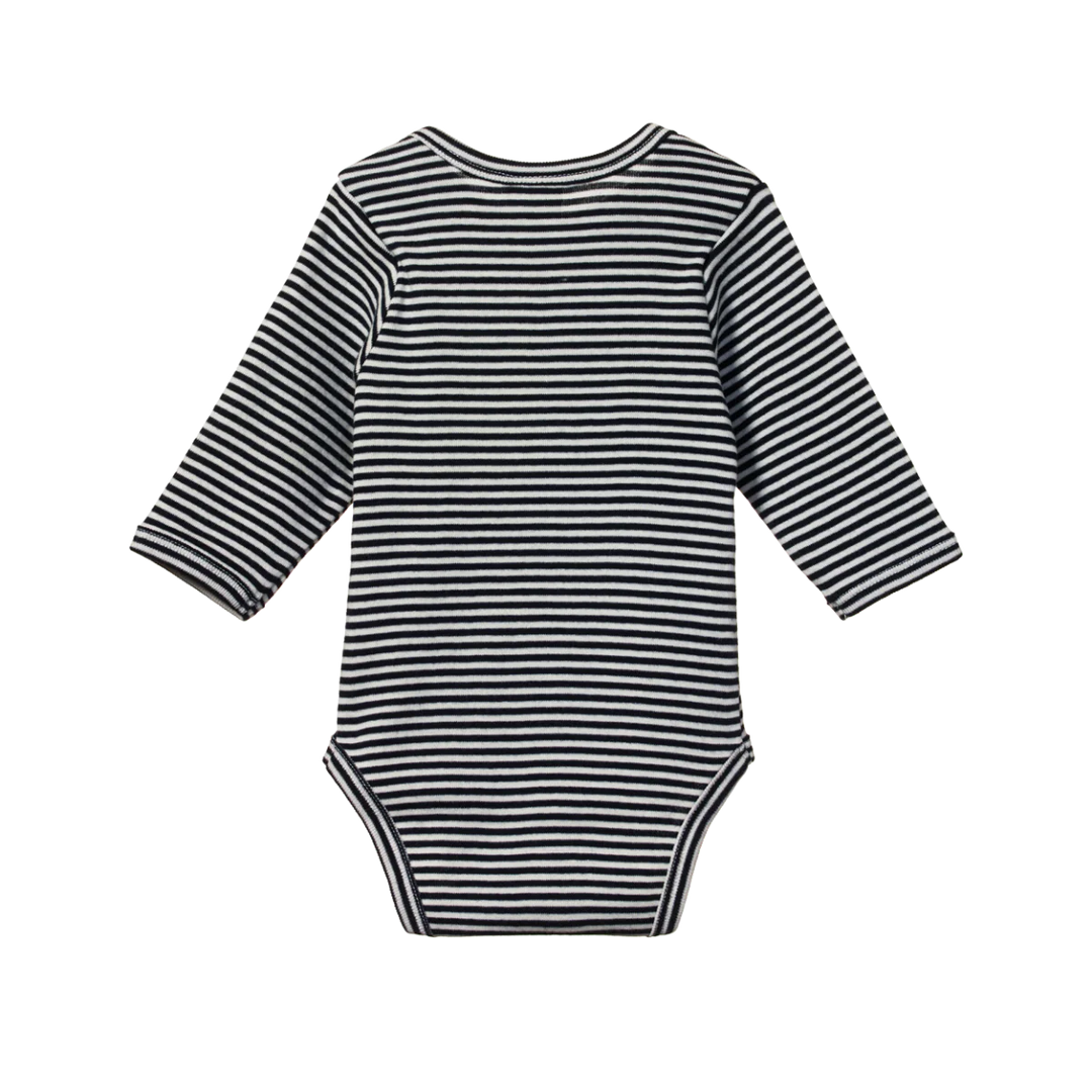 Long Sleeve Bodysuit - Navy Stripe