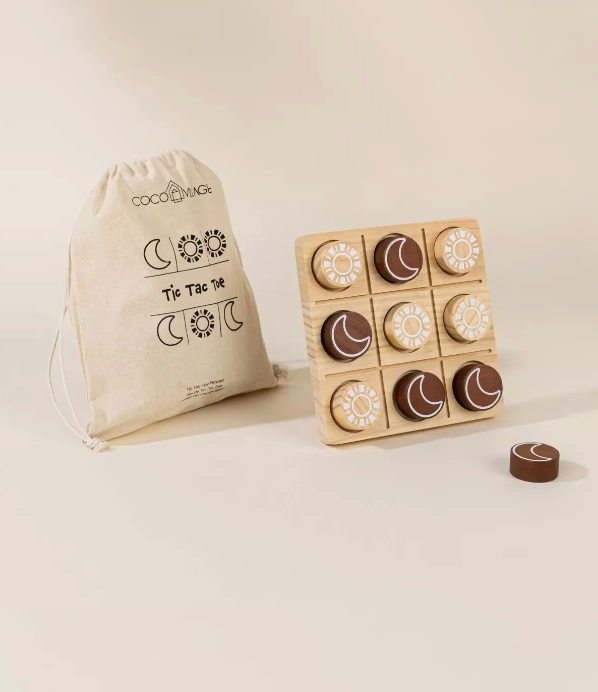 Wooden Tic Tac Toe Playset