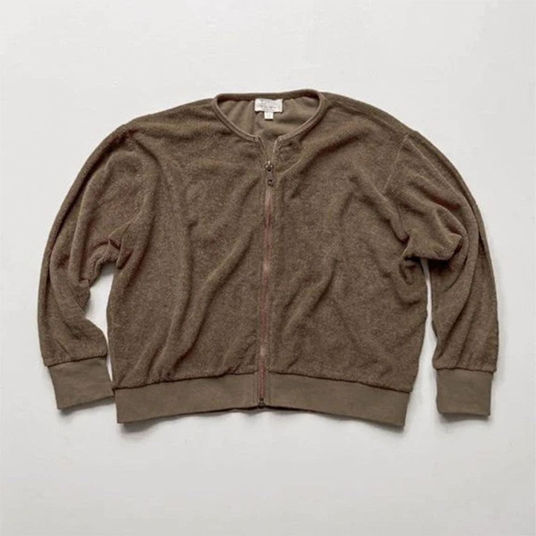 The Terry Bomber Jacket - Walnut