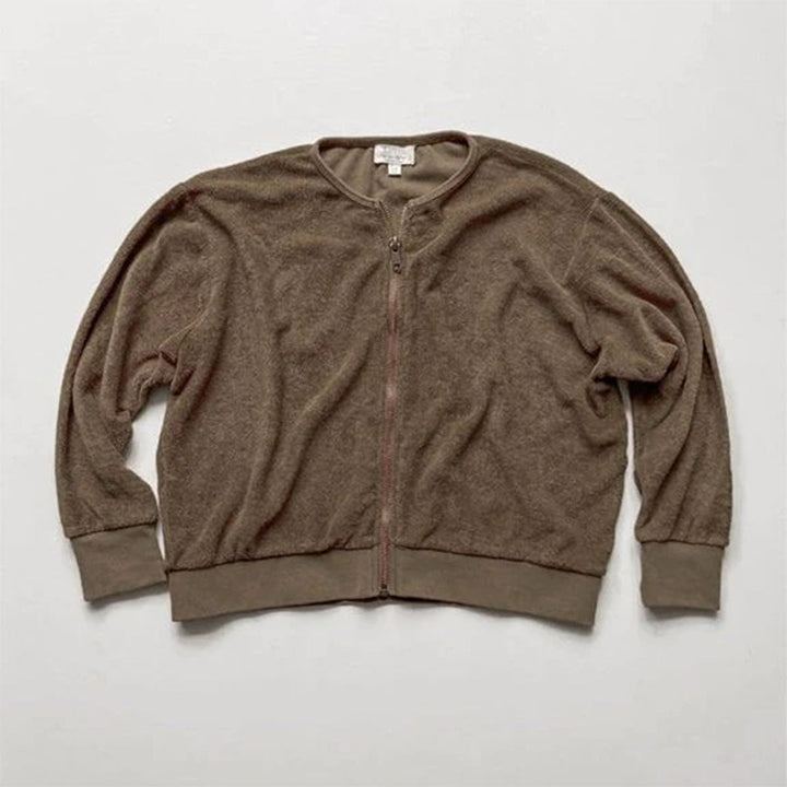 The Terry Bomber Jacket - Walnut