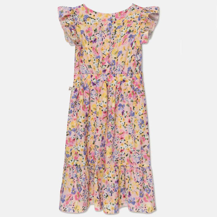 Seersucker Floral Dress