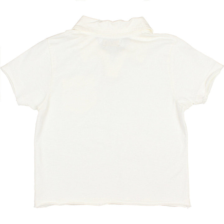 Polo Tee Shirt with Pocket - White