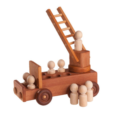 Wooden Fire Truck Toy