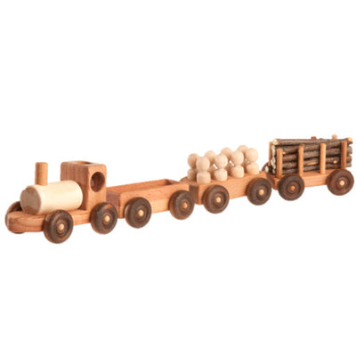 Handmade Wooden Toy Train Play Set