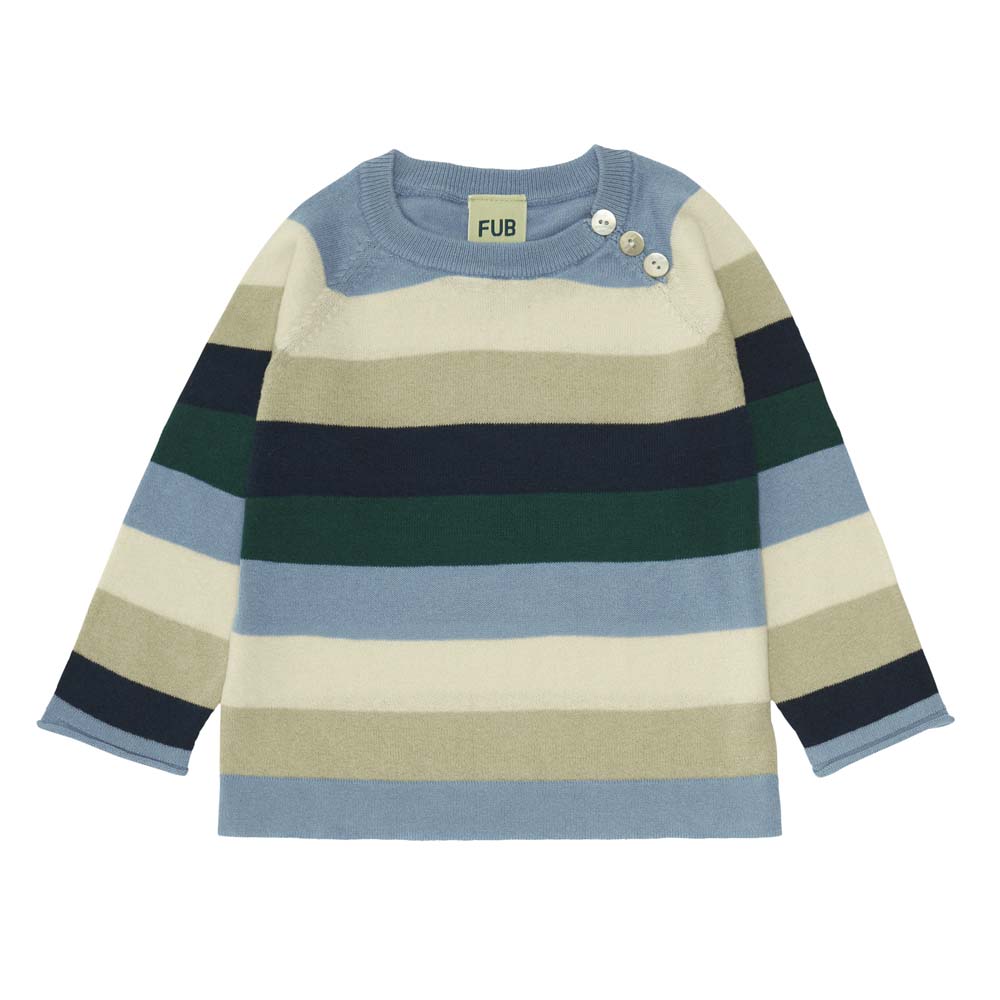 Baby Multi Striped Blouse - Cloudy Blue