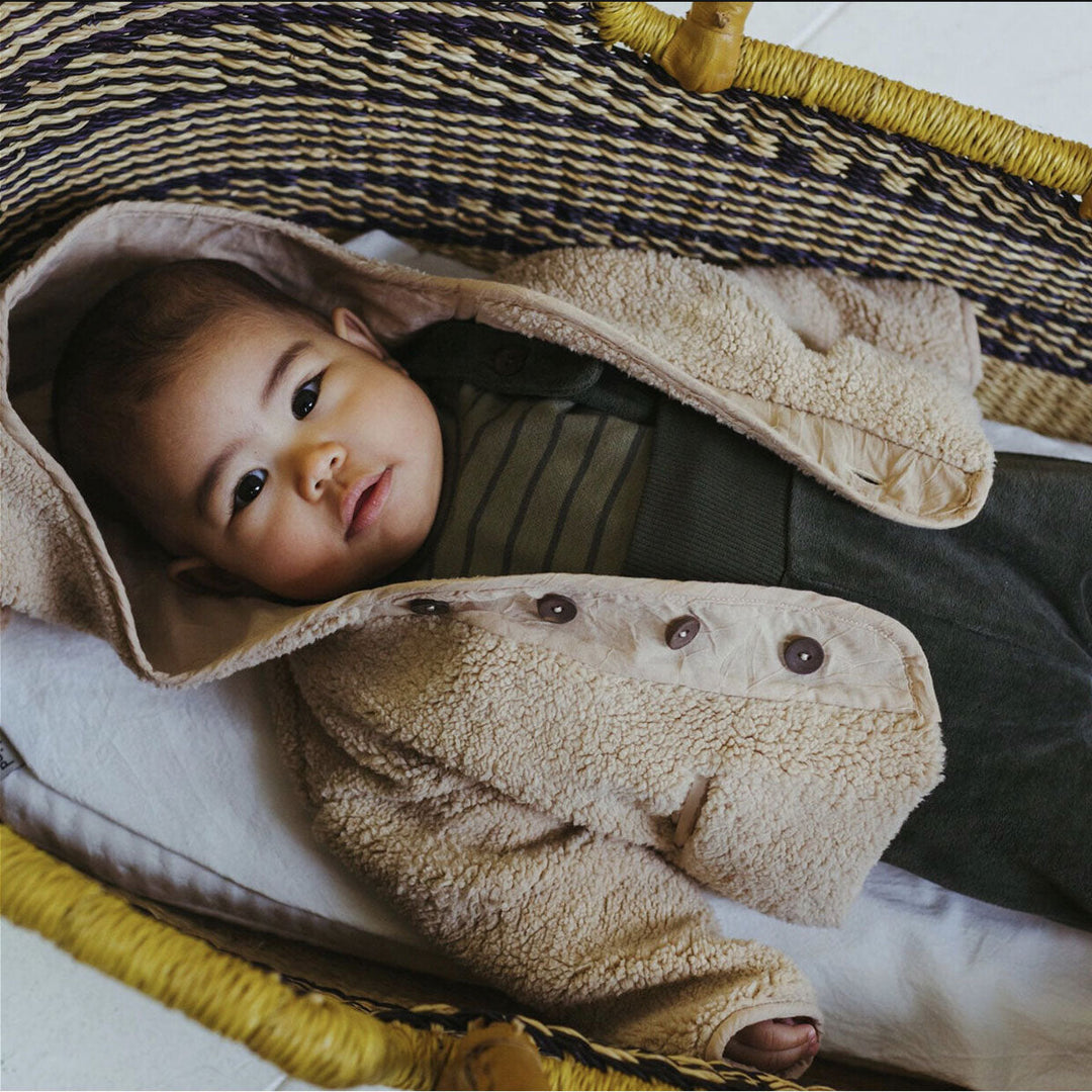 Organic Sherpa Baby Jacket - Almond