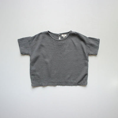The Muslin Top - Lead Gray