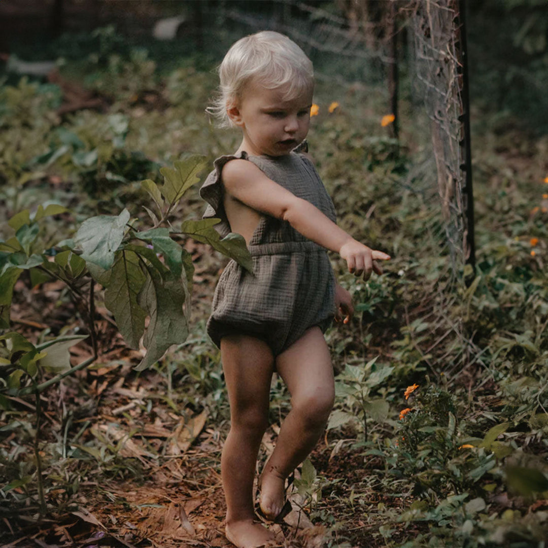 The Ruffle Romper - Sand
