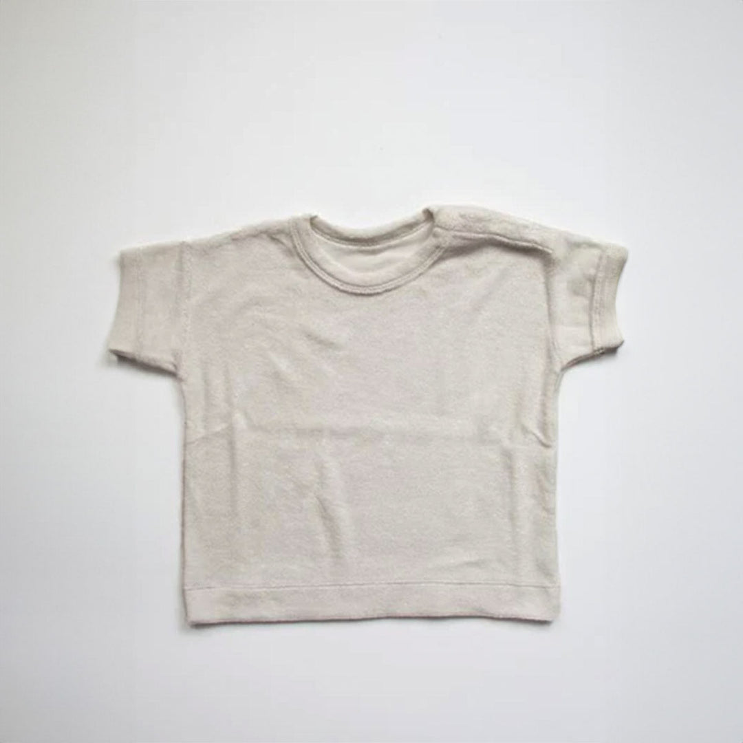 The Terry Boxy Tee - Ecru